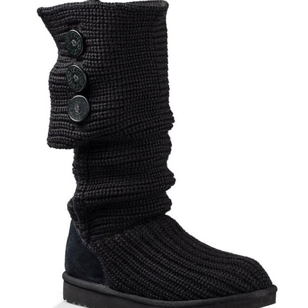 UGG® Classic Cardy Button Detailed Knit Boots